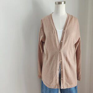 Lord & Taylor Italian Merino Wool Cardigan Size: Large